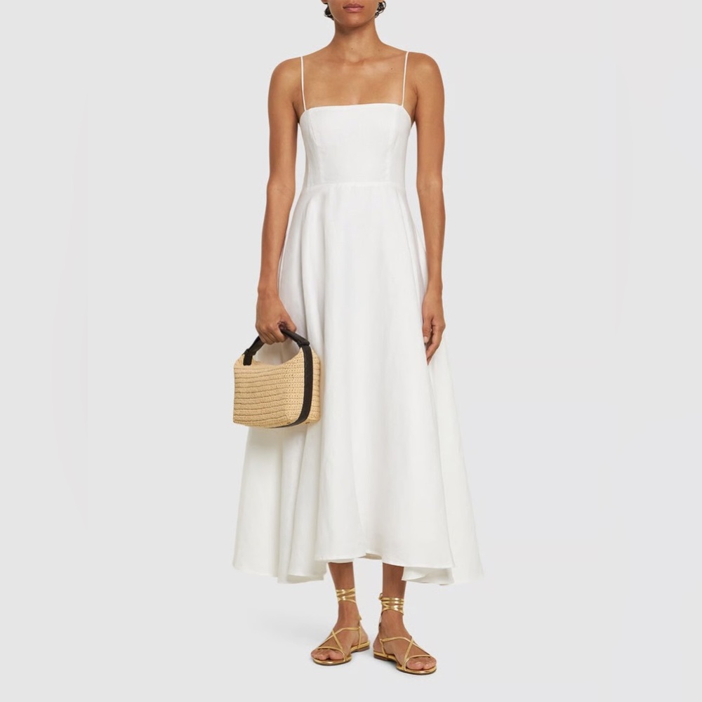 REFORMATION Monette Linen Midi Dress